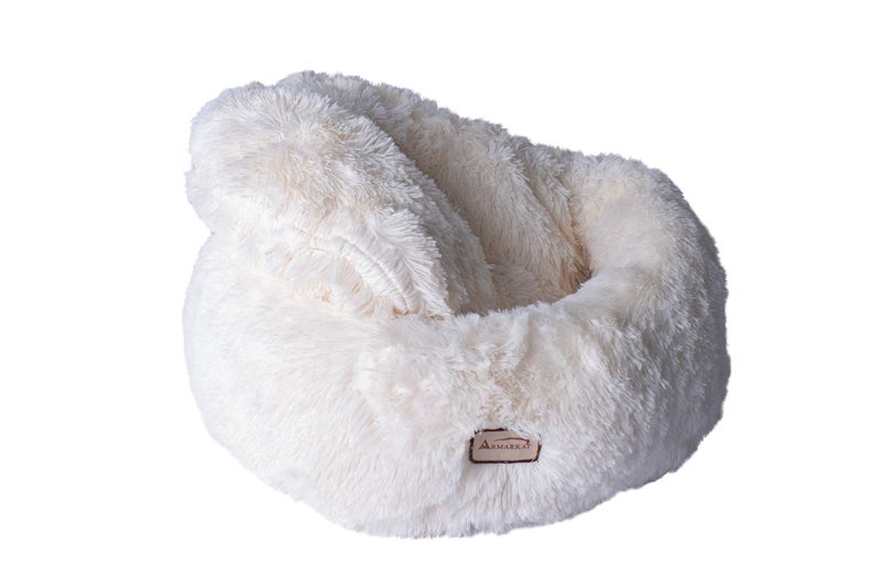 Armarkat Cuddle Bed Model C70NBS-M, Ultra Plush and Soft, White - Image 4